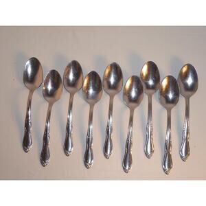 9 Teaspoons Homestead Simeon & George H Rogers Co Stainless -0515S14